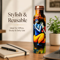 Sempyix 1 Litre Copper Water Bottle - Divine Krishna Art