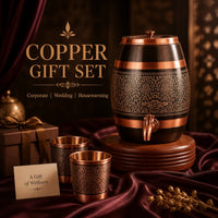 Sempyix Antique Dholak Etching Copper Dispenser 5 Litre – Heritage Design