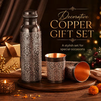 Sempyix Antique Etched Copper Bottle Gift Set