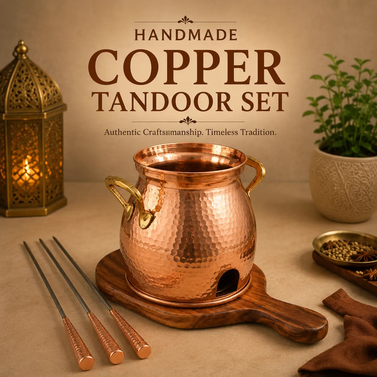 Sempyix Handmade Copper Tandoor Set