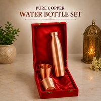 Sempyix Pure Copper Bottle Gift Set with 2 Glasses