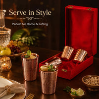 Sempyix Pure Copper Etched Glass Set ( 4 Glass)