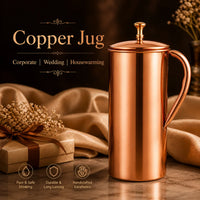 Sempyix Pure Copper Jug 1500 ml – Plain Finish Water Pitcher
