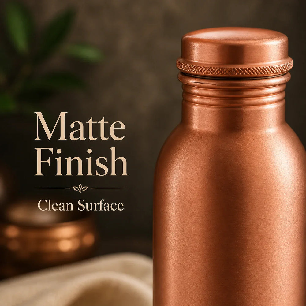 Sempyix Pure Copper Leak Proof Water Bottle 900 ml – Matte Finish