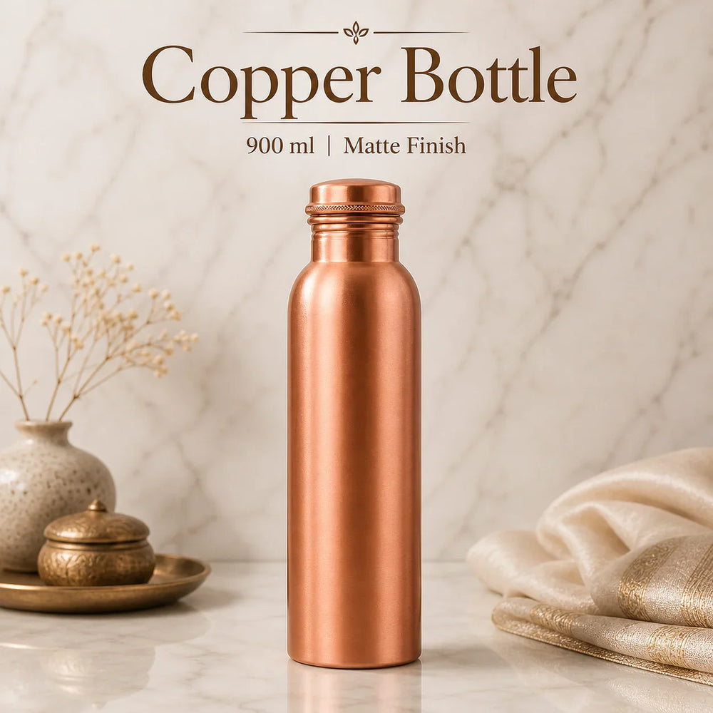 Sempyix Pure Copper Leak Proof Water Bottle 900 ml – Matte Finish