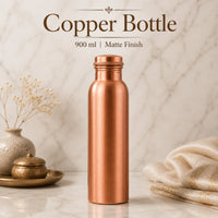 Sempyix Pure Copper Leak Proof Water Bottle 900 ml – Matte Finish