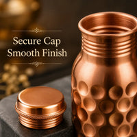 Sempyix Pure Copper Water Bottle 900 ml – Diamond Finish Design