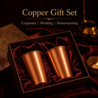Sempyix Pure Copper Matte Water Glasses - Set of 2